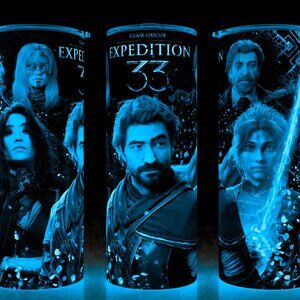 Glow in the Dark Clair Obscur Expedition 33 Gaming Cup Mug Tumbler 20oz